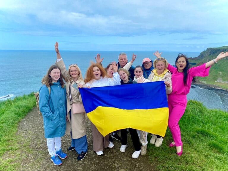 Tour at top of cliffs of moher