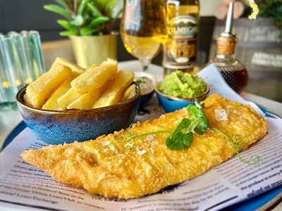 Traditional Irish fish and chips served during a food tour in Ireland