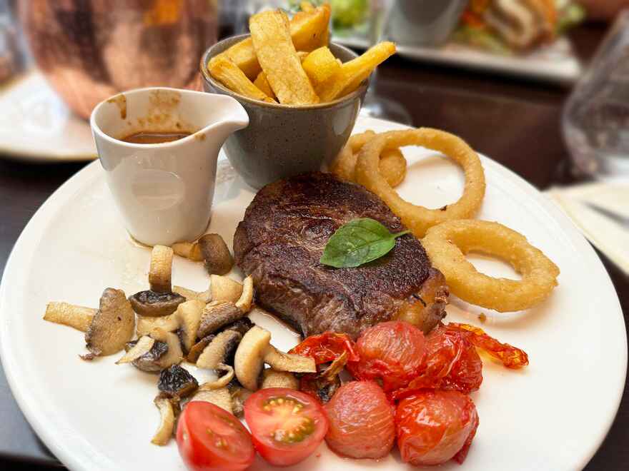 Traditional Irish steak served during a food tour in Ireland
